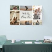 私と結婚してくれますか？｜6枚の写真を使ったコラージュでのプロポーズ 横断幕 (トレードショー)