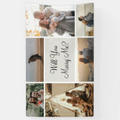 私と結婚してくれますか？｜6枚の写真を使ったコラージュでのプロポーズ 横断幕 (縦)