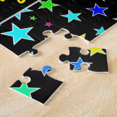 「私と結婚してくれるか？」+おもしろい、カラフルStars Pattern ジグソーパズル (側面)