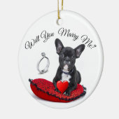 私と結婚してくれるセラミックオーナメント セラミックオーナメント (左)