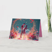 私と結婚してくれる？の結婚申パーソナライズされた出 カード (正面)