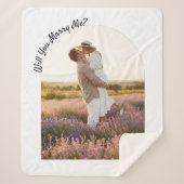 私と結婚してくれる?アーチ写真 シェルパブランケット (正面)