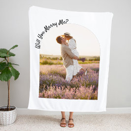 私と結婚してくれる？アーチ写真 シェルパブランケット