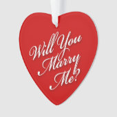 私と結婚してくれる？カスタマイズ オーナメント (正面)