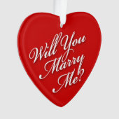私と結婚してくれる？カスタマイズ オーナメント (正面)
