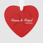 私と結婚してくれる？カスタマイズ オーナメント (裏面)