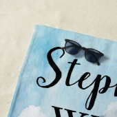 私と結婚してくれる?カスタム結婚式の提案 ビーチタオル (インサイチュ)