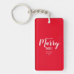 私と結婚してくれる？クリスマスを提案する キーホルダー