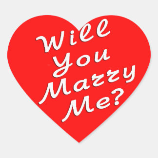 私と結婚してくれる？シール ハートシール