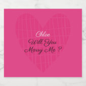 私と結婚してくれる？ スパークリングワインラベル (シングルラベル)