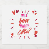 私と結婚してくれる？ スパークリングワインラベル (シングルラベル)