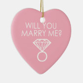 私と結婚してくれる?ダイアモンドリング セラミックオーナメント (右)