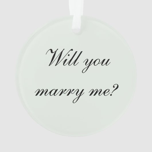 私と結婚してくれる?ダイヤモンドリングオーナメント オーナメント (裏面)