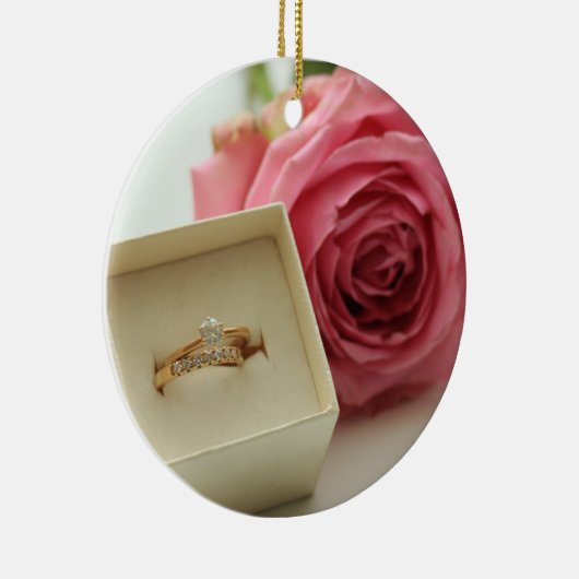 私と結婚してくれる?ダイヤモンドリングオーナメント セラミックオーナメント (右)