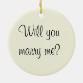 私と結婚してくれる？ダイヤモンドリングオーナメント セラミックオーナメント (裏面)