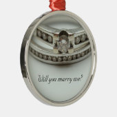 私と結婚してくれる？ダイヤモンドリングオーナメント メタルオーナメント (右)