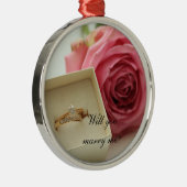 私と結婚してくれる？ダイヤモンドリングオーナメント メタルオーナメント (右)