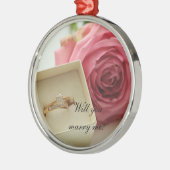 私と結婚してくれる？ダイヤモンドリングオーナメント メタルオーナメント (左)