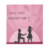 私と結婚してくれる？ ノートパッド (正面)