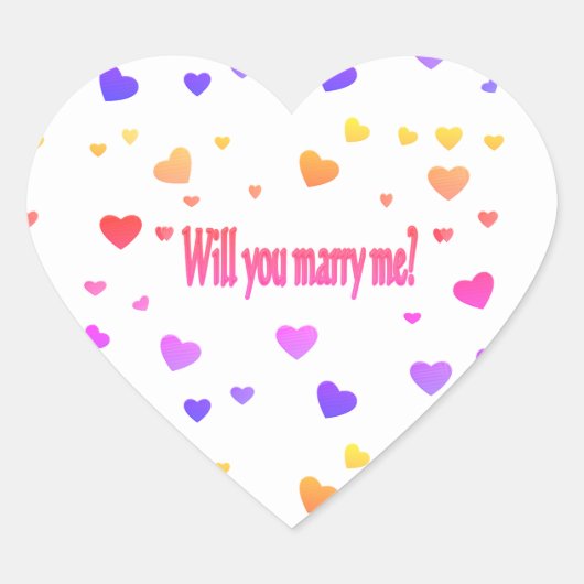 私と結婚してくれる？ ハートシール (正面)