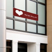 私と結婚してくれる？バナー 横断幕 (ビルの外側)