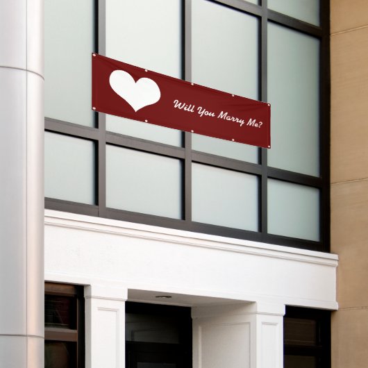 私と結婚してくれる？バナー 横断幕 (ビルの外側)