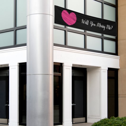 私と結婚してくれる？バナー 横断幕 (ビルの外側)