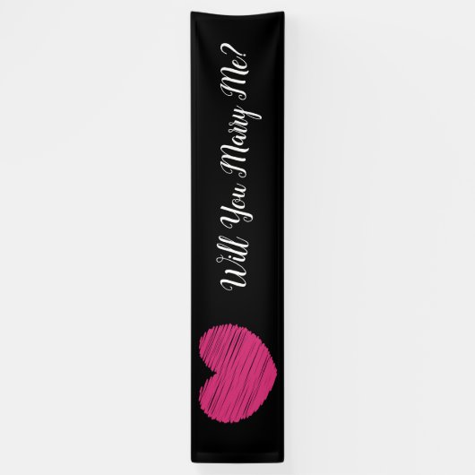 私と結婚してくれる？バナー 横断幕 (縦)