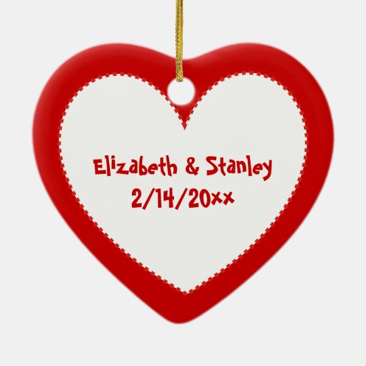 私と結婚してくれる？バレンタインのヘリコプターの愛 セラミックオーナメント (裏面)