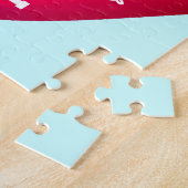 私と結婚してくれる？ピンクガラスハート ジグソーパズル (側面)