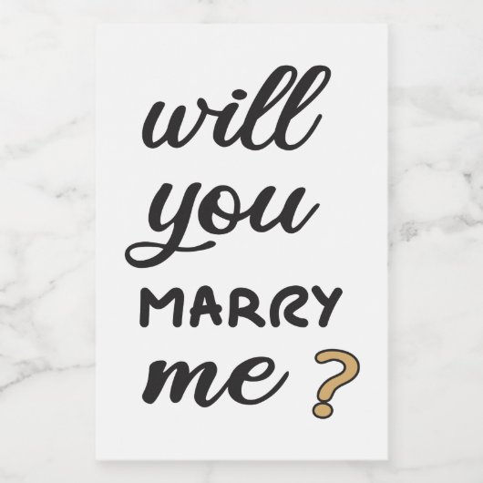 私と結婚してくれる? フードラベル (シングルラベル)