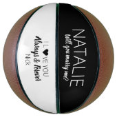 私と結婚してくれる？プロポーズスポーツ バスケットボール (縦)