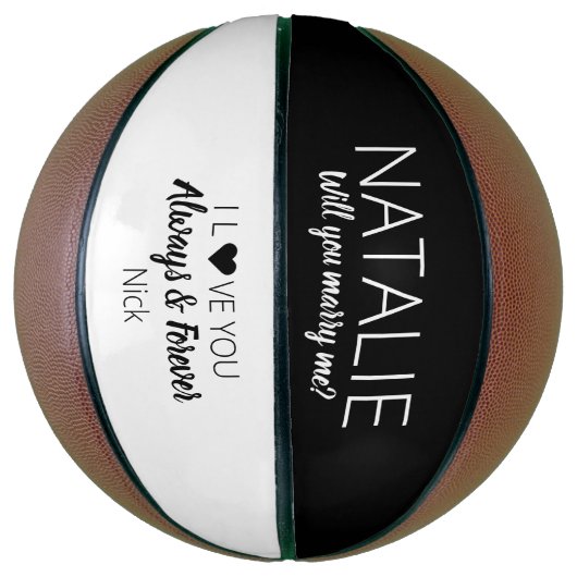 私と結婚してくれる？プロポーズスポーツ バスケットボール (縦)