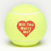 私と結婚してくれる？プロポーズテニスボール3x テニスボール (裏面)