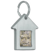 私と結婚してくれる？プロポーズドッグラベル ペットネームタグ (正面左)