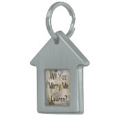 私と結婚してくれる？プロポーズドッグラベル ペットネームタグ (正面右)