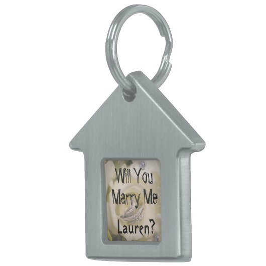 私と結婚してくれる？プロポーズドッグラベル ペットネームタグ (正面右)