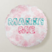 私と結婚してくれる?マイスウィートハート ラウンドクッション (正面)