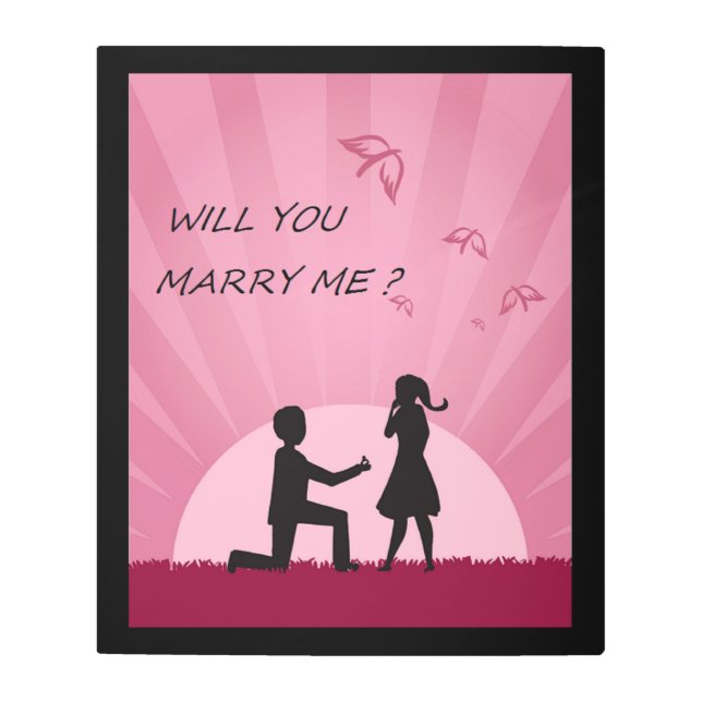 私と結婚してくれる？ メタルプリント (正面)