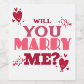 私と結婚してくれる？ ワインラベル (シングルラベル)