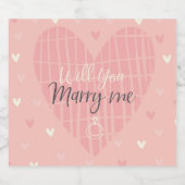 私と結婚してくれる？ワインラベル スパークリングワインラベル (シングルラベル)