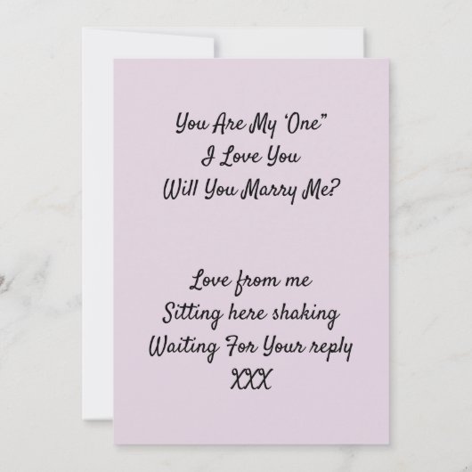 私と結婚してくれる？ – 提案カード 招待状 (裏面)