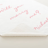 私と結婚してくれる？提案書ピンクハート シェルパブランケット (3/4)