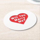 私と結婚してくれる?提案書 ラウンドペーパーコースター (アングル)