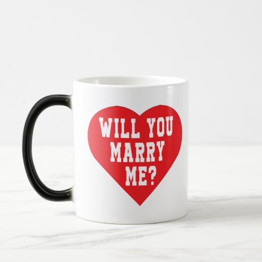 私と結婚してくれる?提案魔法Mug モーフィングマグカップ (左)