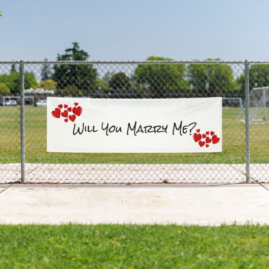 私と結婚してくれる？ 横断幕 (インサイチュ)