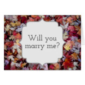 「私と結婚してくれる？」+素朴落ちた紅葉 (正面横)