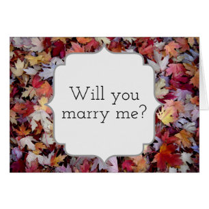 「私と結婚してくれる?」+素朴落ちた紅葉