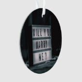 私と結婚してくれる？結婚の申し出ロマンチック オーナメント (正面)