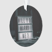 私と結婚してくれる？結婚の申し出ロマンチック オーナメント (正面)